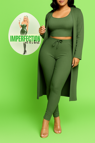 Three Piece Straight Leg Pant Set