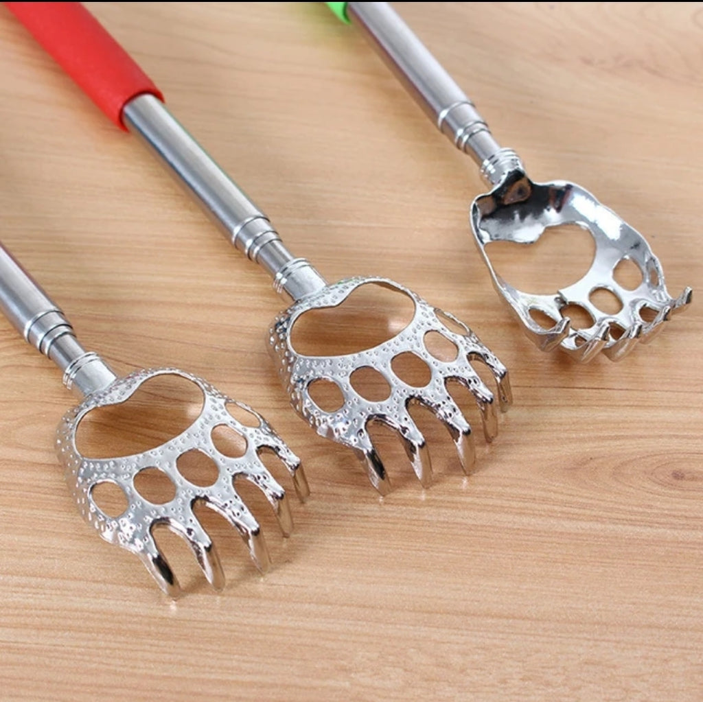 Bear Claw Back Scratcher Extendable, Metal with Rubber Handled
