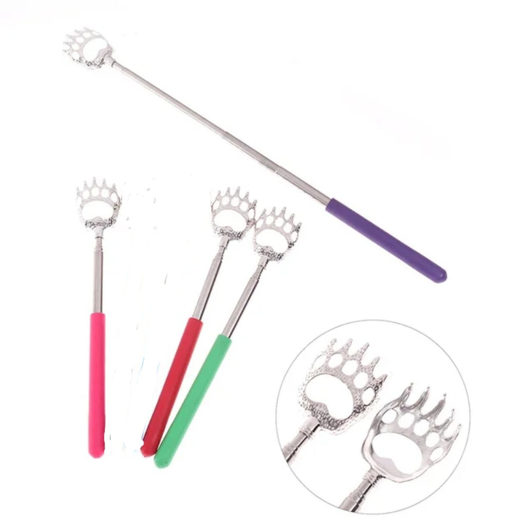 Bear Claw Back Scratcher Extendable, Metal with Rubber Handled