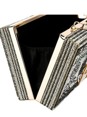 Classic Dollar Style Evening Bags With Diamond Over the Shoulder And Cross Body Shoulder Bag And Wallet Clutch