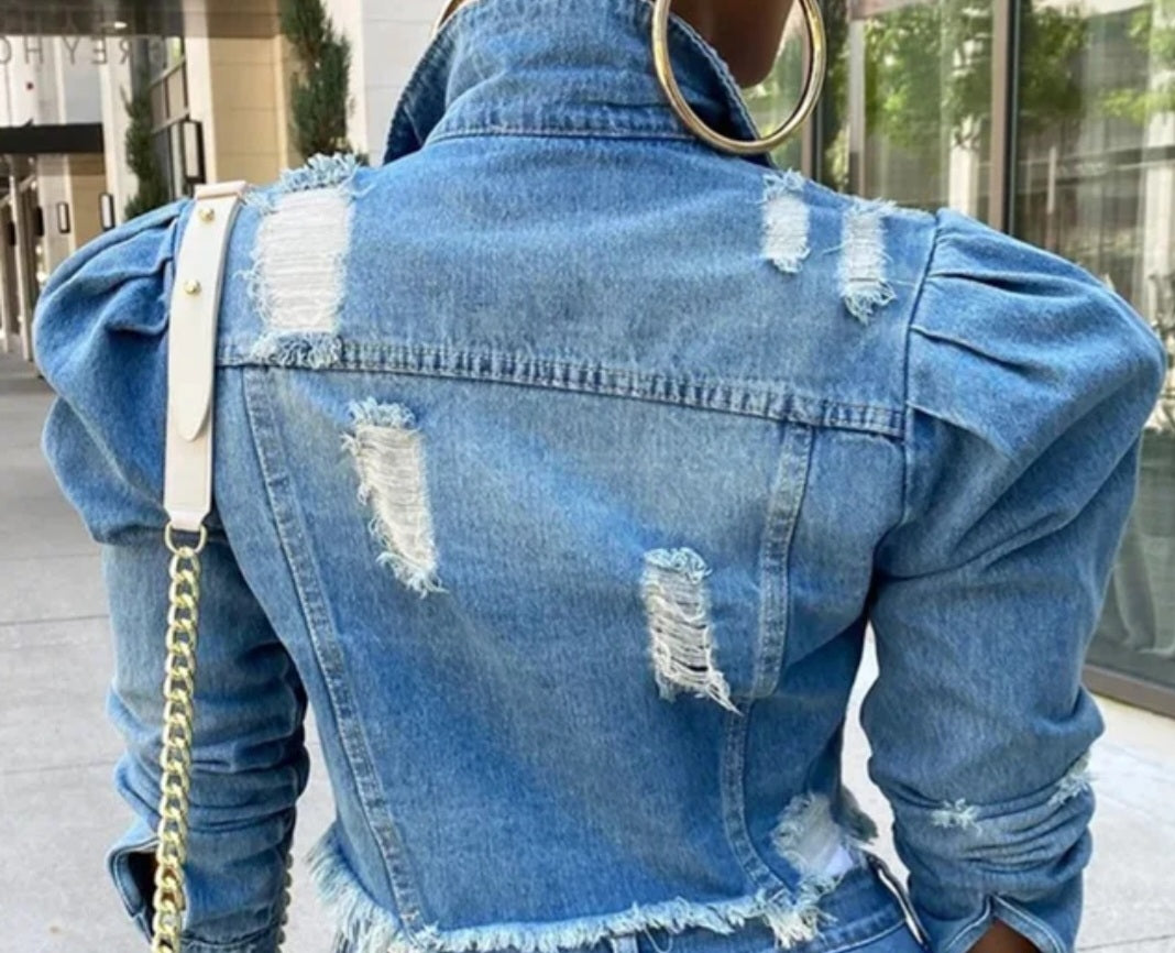 oversized distressed denim jacket ripped boyfriend style
women oversized denim jacket streetwear fashion outfit
ripped jean jacket casual oversized denim outerwear
vintage distressed denim jacket for women street style
baggy boyfriend denim jacket trendy fashion look