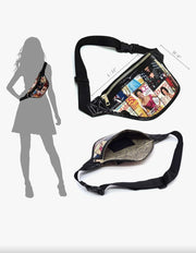 Glossy Magazine Cover Collage Michelle Obama and Barack Obama Fanny Pack Belt Bag Waist Pack Obama Purse