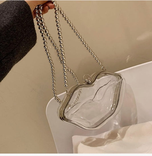 clear lip purse transparent crossbody bag for concerts
stadium approved clear purse for festivals and events
lip shaped transparent bag for women fashion accessory
small clear purse for concerts and stadium security
transparent crossbody bag for travel and everyday use
