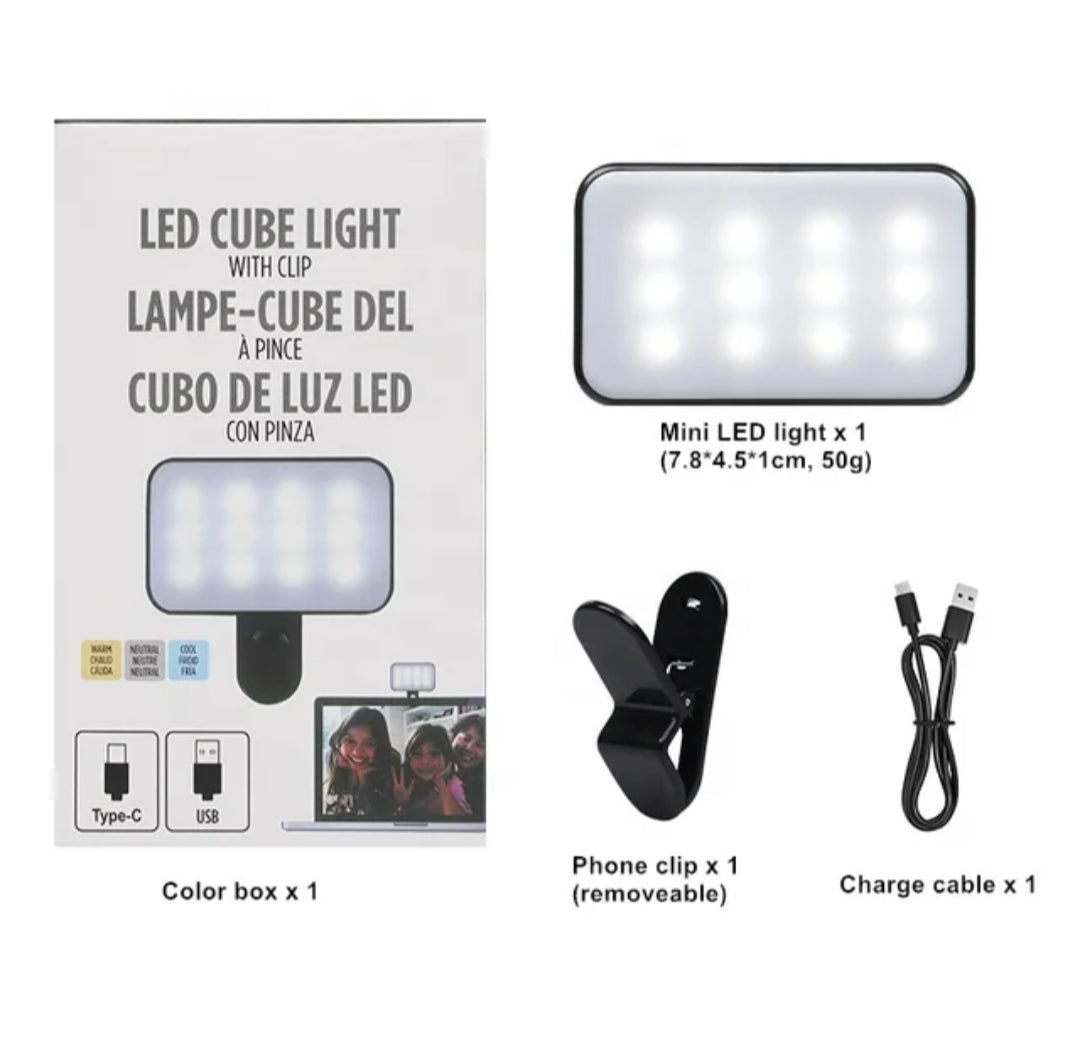 GlowOn-The-Go:  Mini Size Pocket Selfie Light 3 Different Light Colors