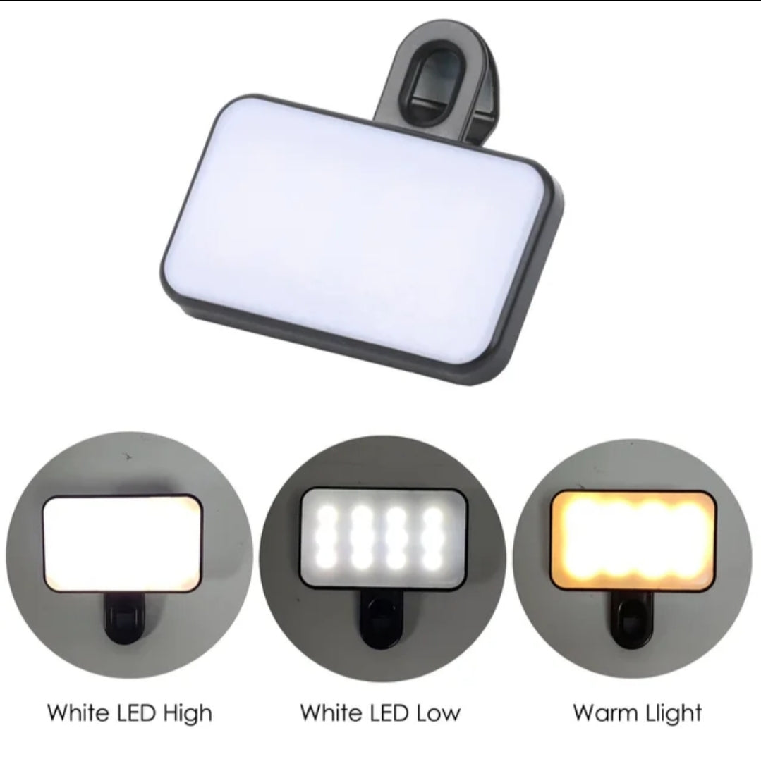 GlowOn-The-Go:  Mini Size Pocket Selfie Light 3 Different Light Colors
