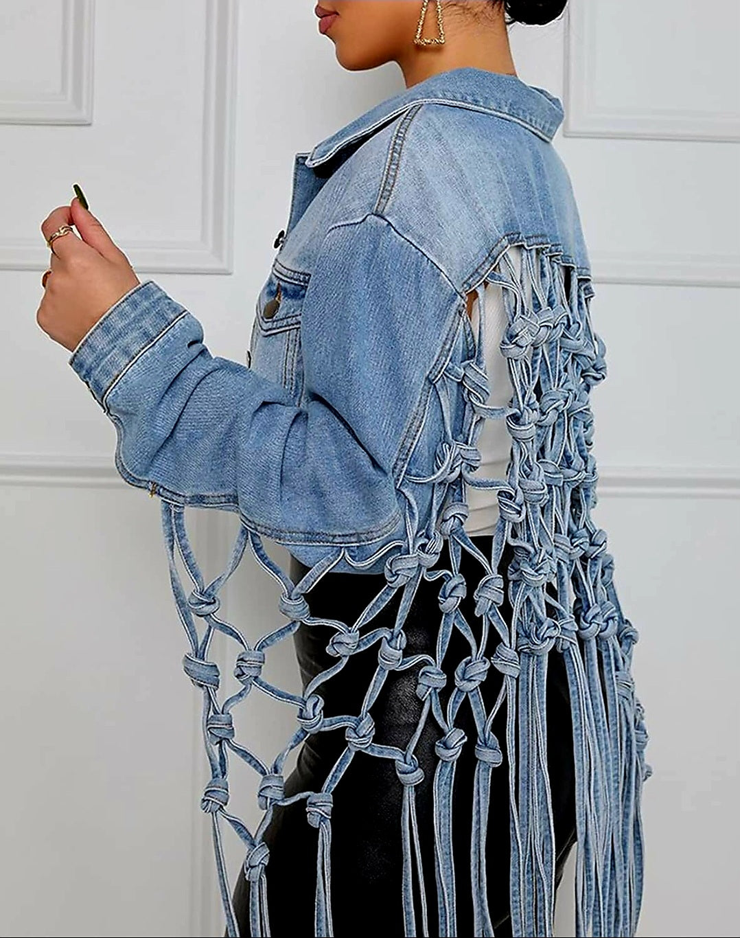Denim Criss Cross Jacket