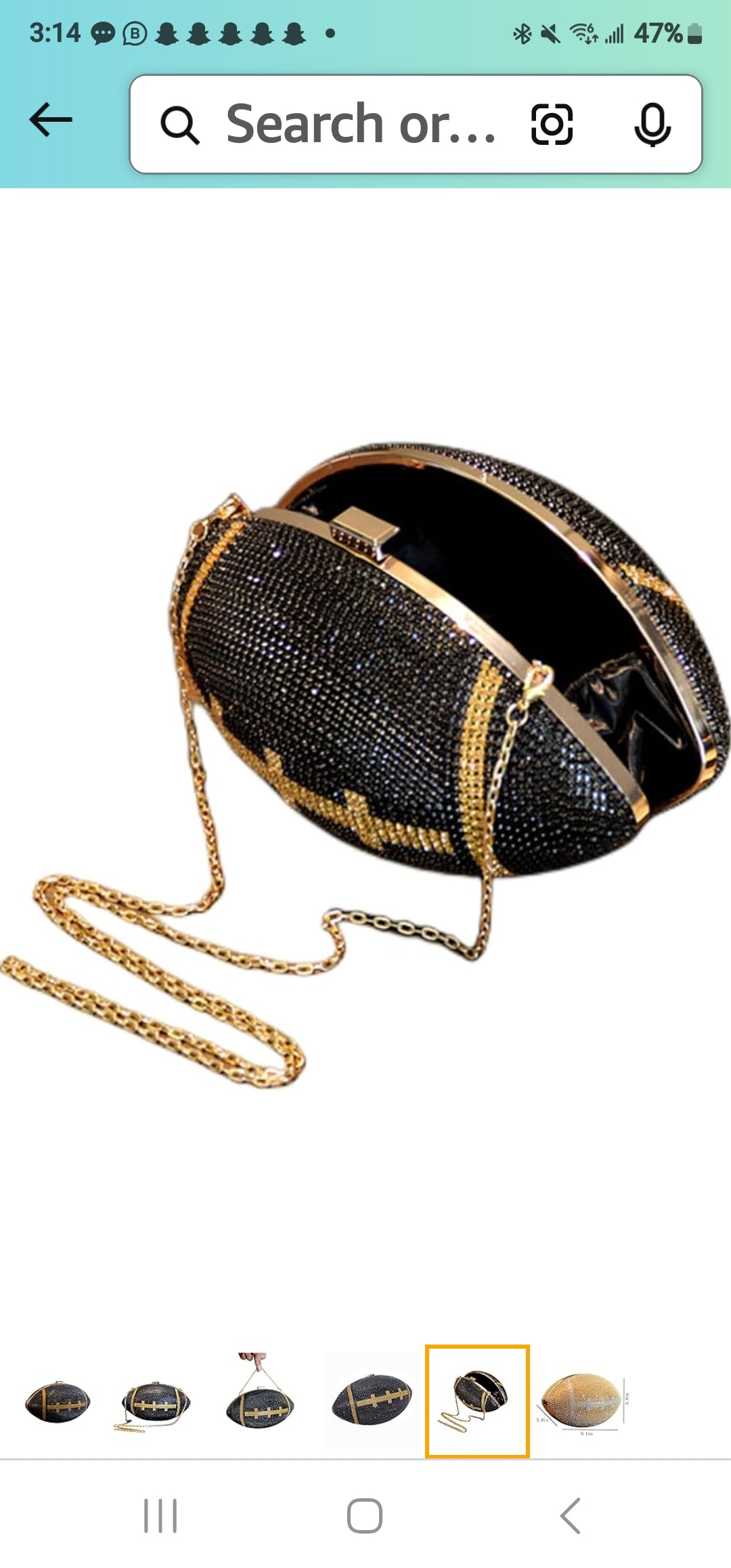 Bling Football Rhinestone Clutch – Sparkling Game Day Evening Bag