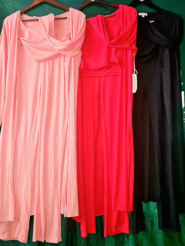 Three Piece Split Pant Set