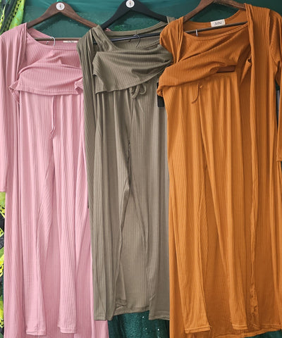 Three Piece Straight Leg Pant Set