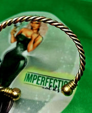Imperfection At Its Best-Copper Magnetic Therapy Bracelet Triple Twist Cuff